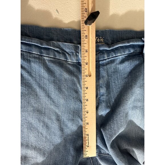 Old Navy Jeans Womens Size 16 Regular The Diva Wide-Leg Light Wash Denim Braided - Picture 10 of 13